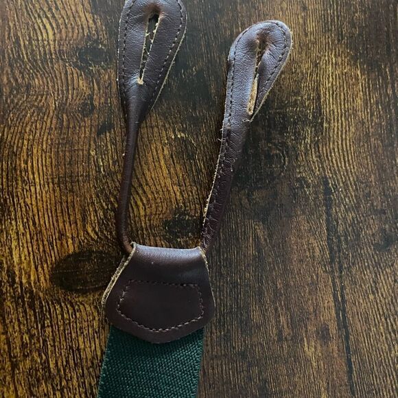 POLO Ralph Lauren Blue Gold Baseball Design Adjustable Leather Button Suspenders - Picture 10 of 10